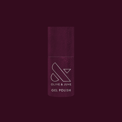 On the Promenade - Gel bottle in shimmering mulberry purple gel polish for vibrant long-lasting mani by Olive and June