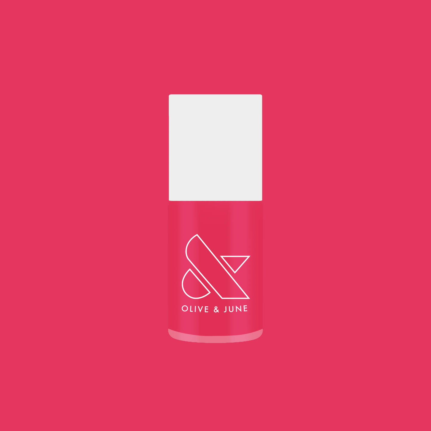 Diner Date bright hot pink nail polish bottle on matching background for a vibrant at-home manicure option