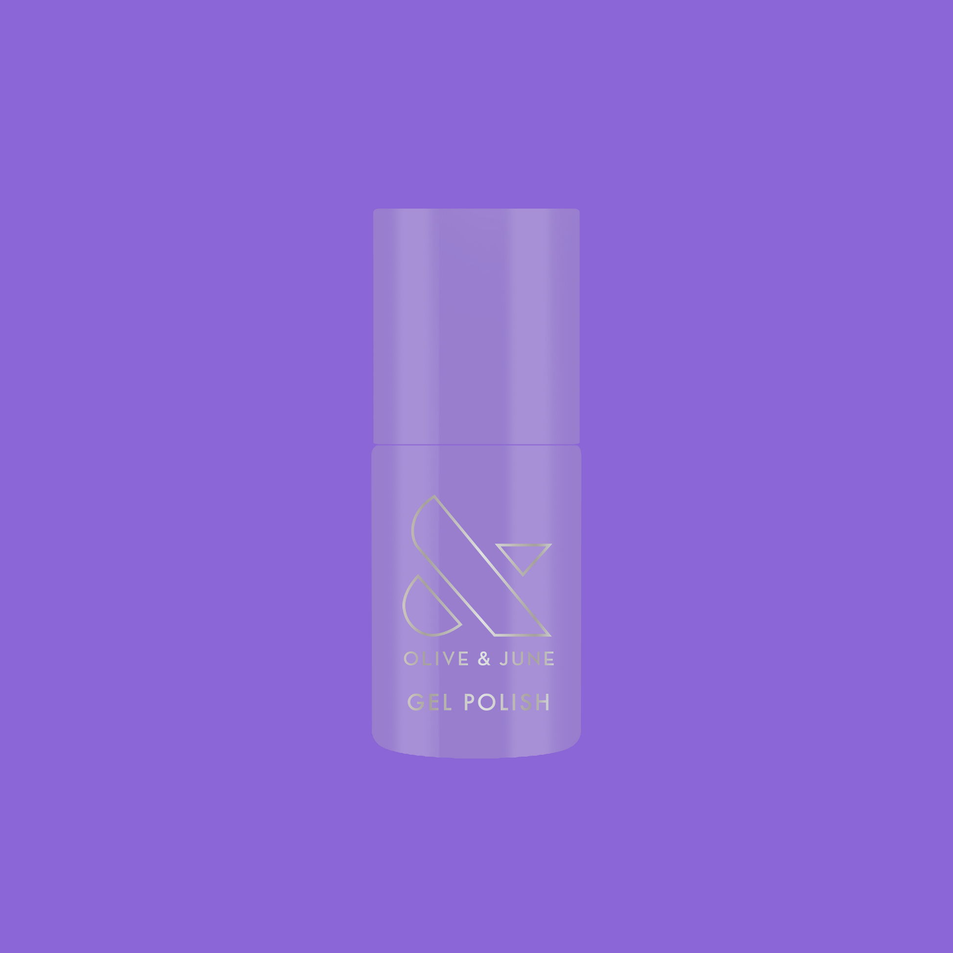 Bold & Unshaken - Gel bottle shown in vibrant purple for a smooth, long-lasting gel polish manicure by Olive and June