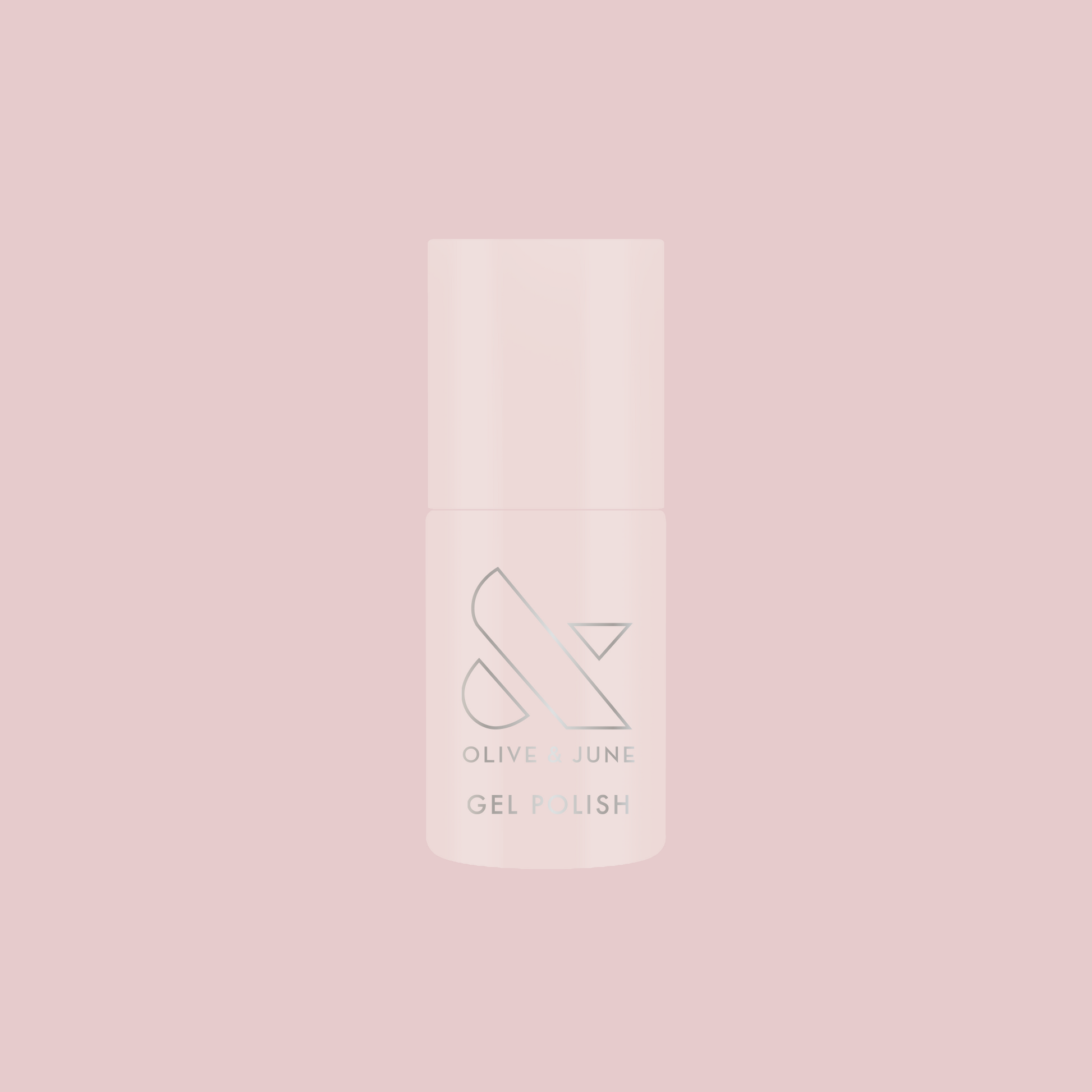 CCT - Gel polish bottle on a soft pink background for a feminine, sheer gel manicure by Olive and June