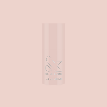 GH - Gel bottle shown in soft opaque baby pink shade for a glowing, versatile at-home gel manicure look
