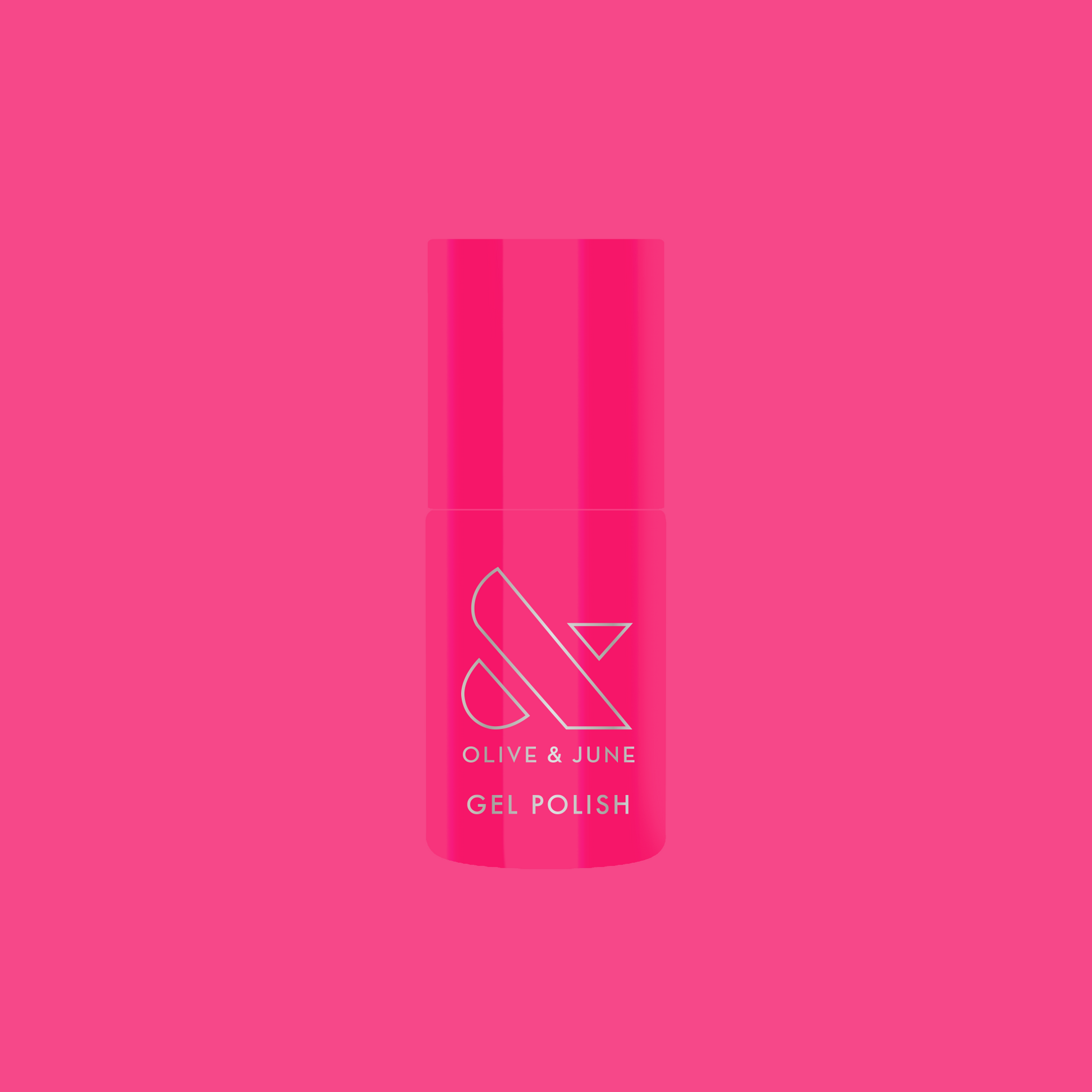 XOXO - Gel bottle shown in a bright hot pink shade for a bold, long-lasting at-home gel manicure by Olive and June