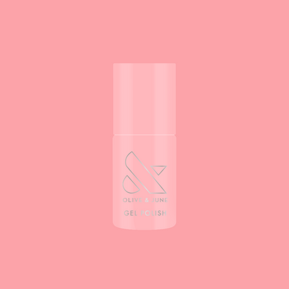 Saltwater Taffy - Gel nail polish bottle shown in soft pink shade for easy at-home long-lasting gel mani.