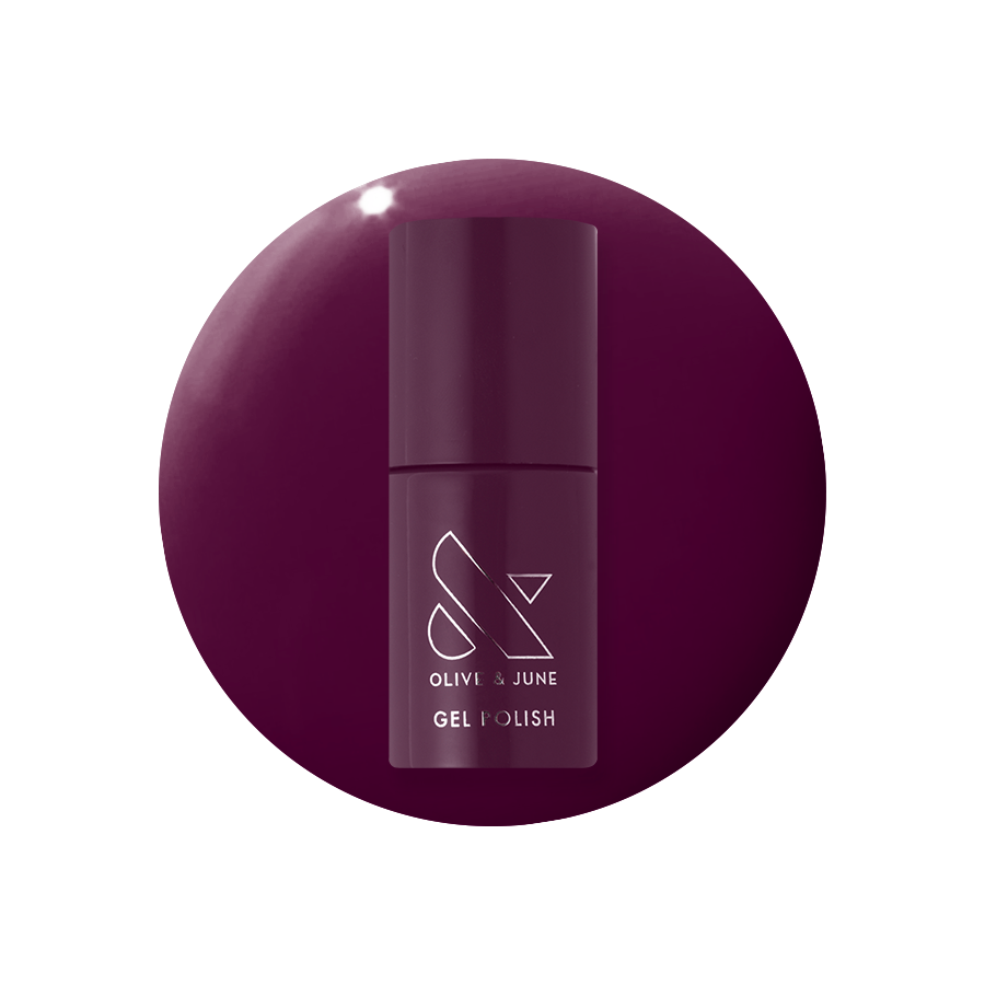Plaza - Gel bottle in rich deep mulberry purple for a luxurious, long-lasting gel polish mani by Olive and June