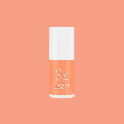 Bottle of Cape quick dry polish in pinky-red shade perfect for long-lasting at home mani and pedicure looks