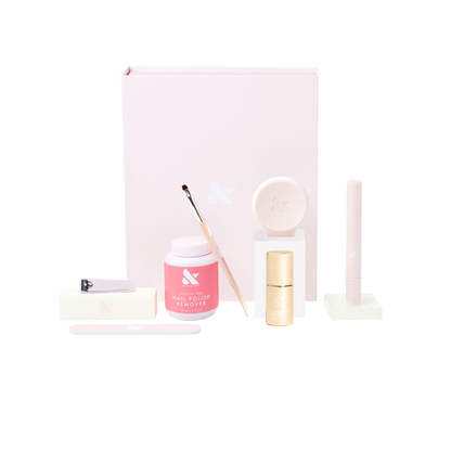 The Quick Dry Mani System - 6 Polishes with remover, brush, and tools for easy at-home manicure and quick polish drying