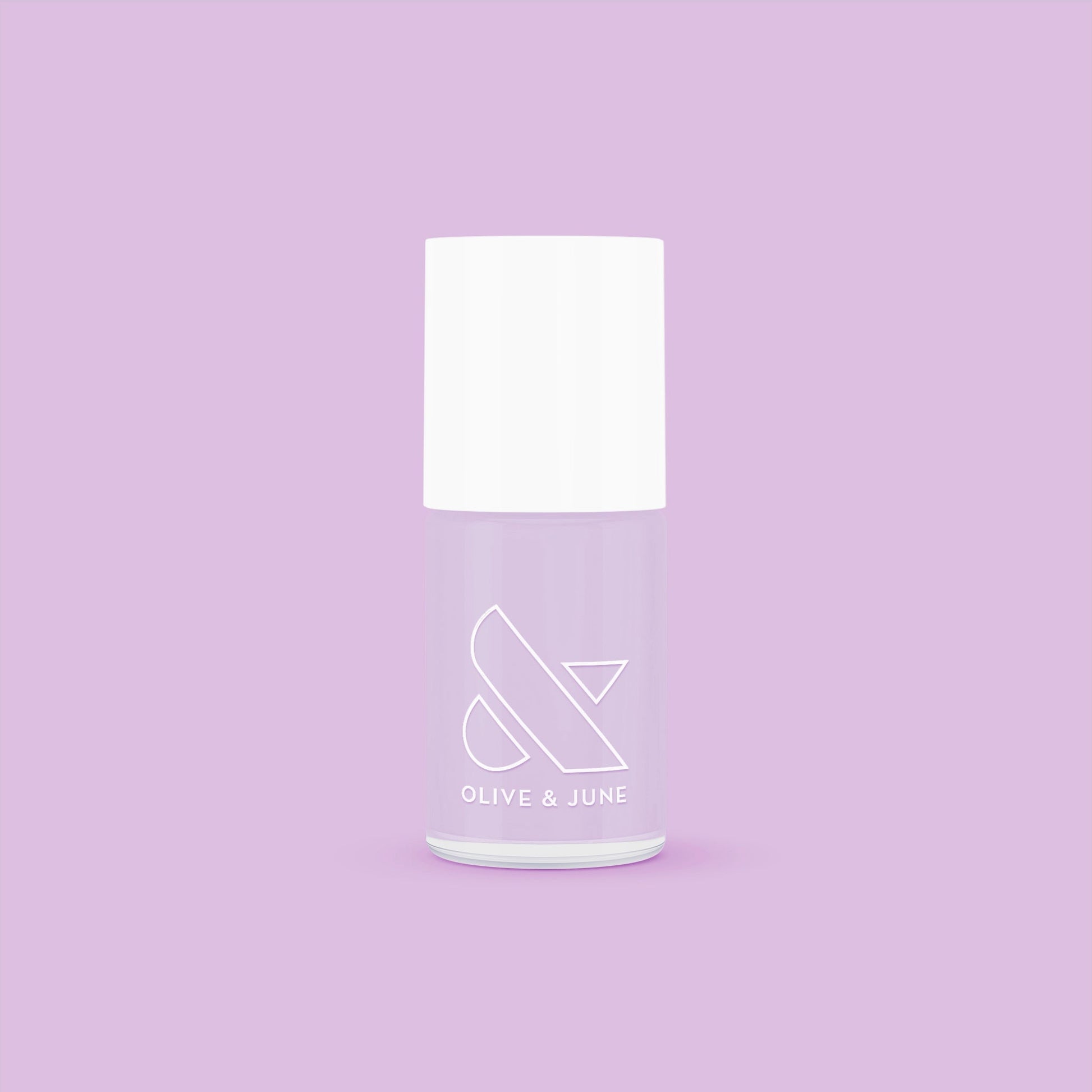 Bottle of You're Invited gel polish in soft lilac shade by Olive and June for a long-lasting manicure finish